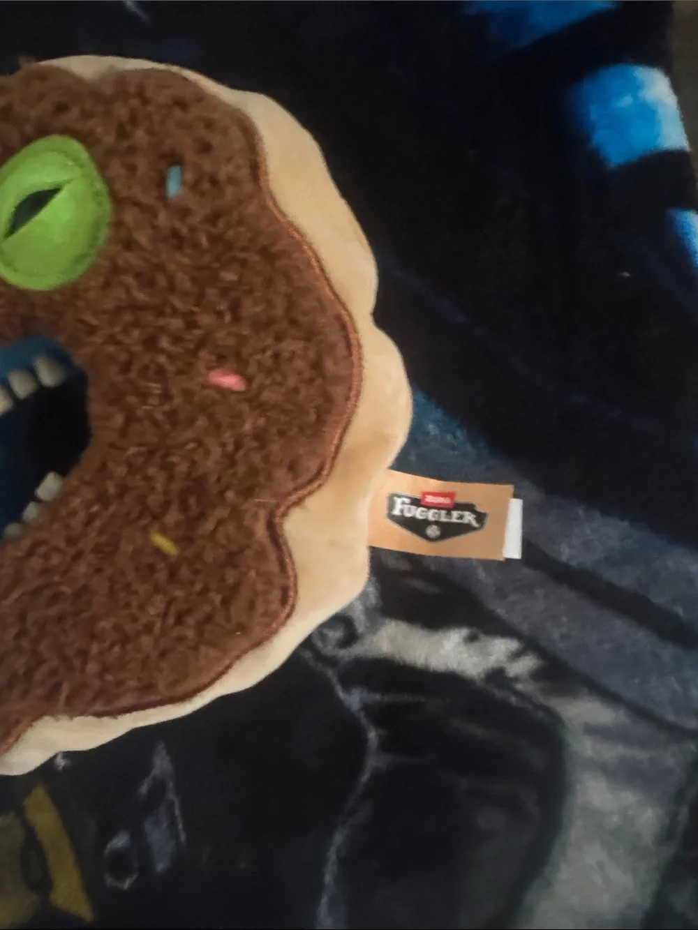 Fugglicious Fuggler Donut Plush Toy - Brown with Green Eyes